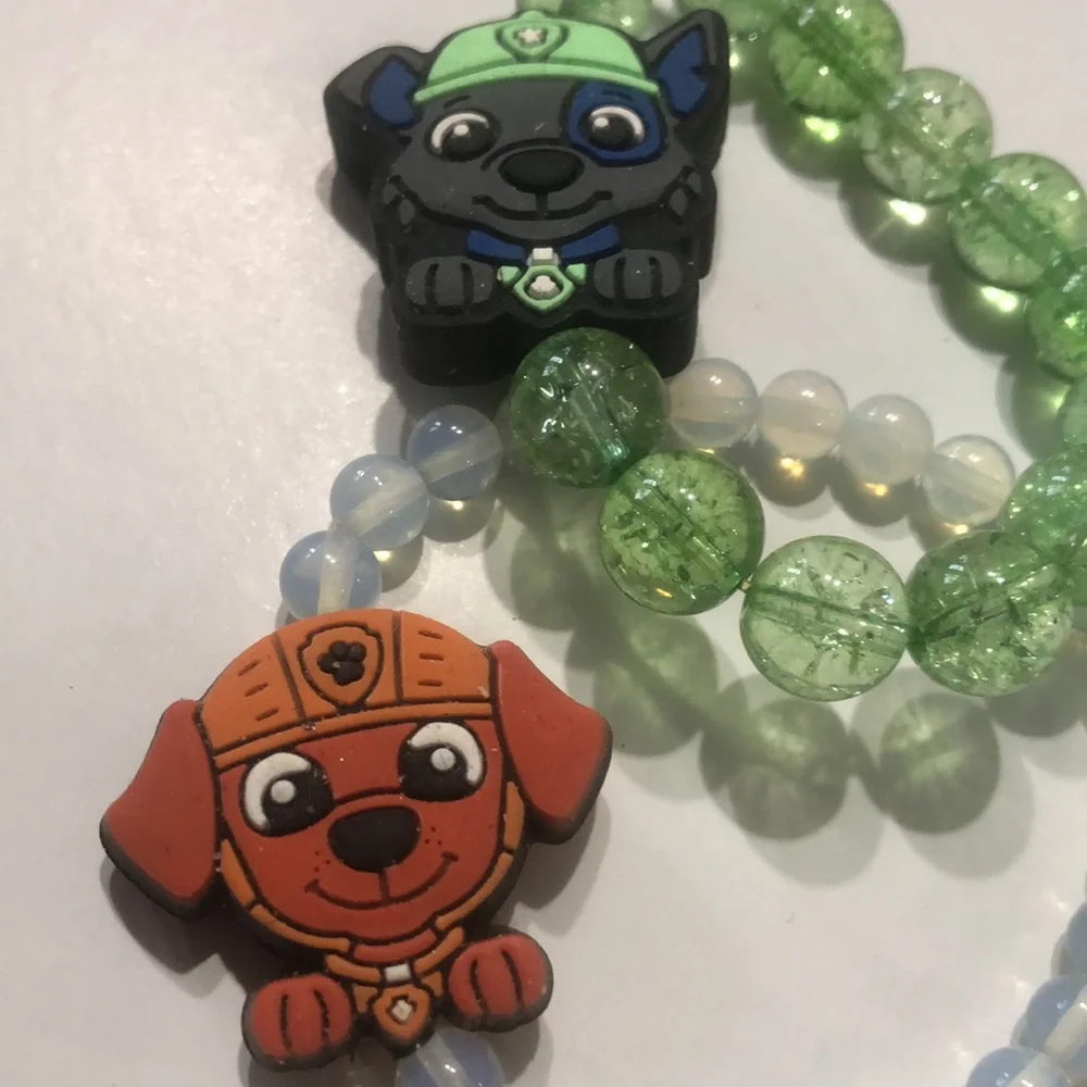 Paw Patrol Glass Beaded Bracelets